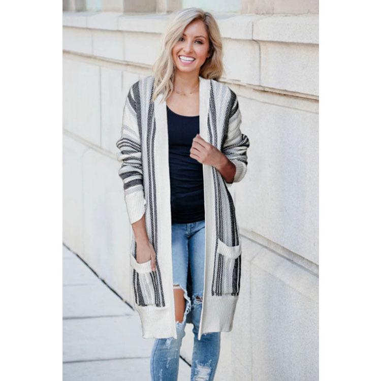 Leisure Knitting Cardigan with Pocket-STYLEGOING