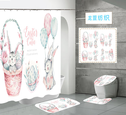 Happy Easter Day Shower Curtain Sets