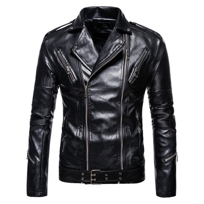 Fall Plus Sizes Pu Leather Jackets for Men