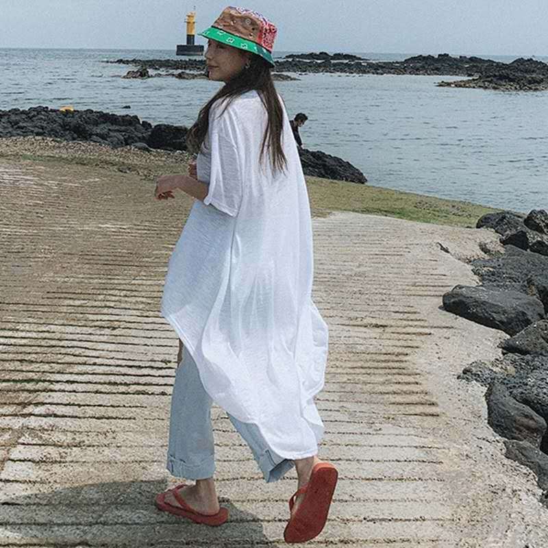 White Cotton Summer Women Short Sleeves T Shirts