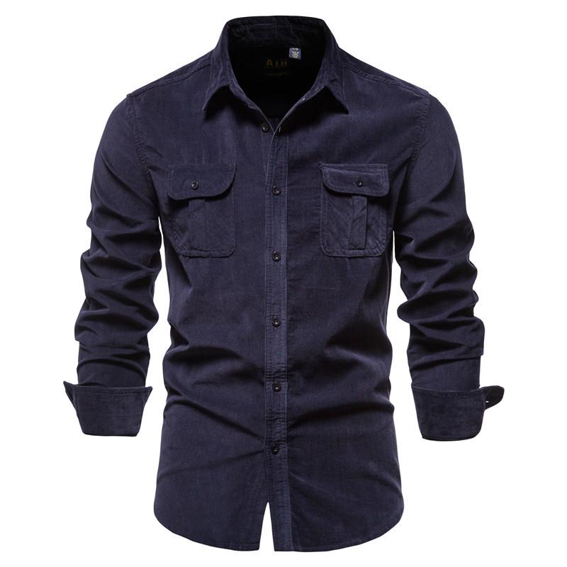Casual Men Cotton Long Sleeves Shirts