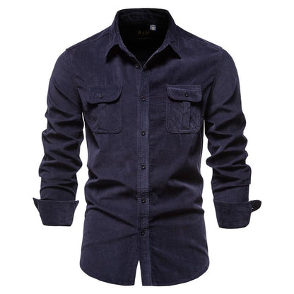 Casual Men Cotton Long Sleeves Shirts