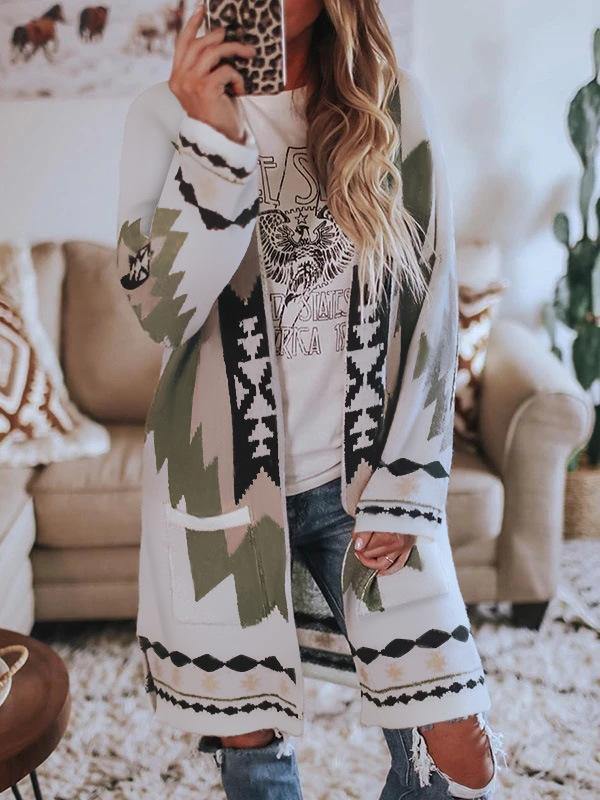 Women Long Sleeves Cardigan Overcoat-STYLEGOING