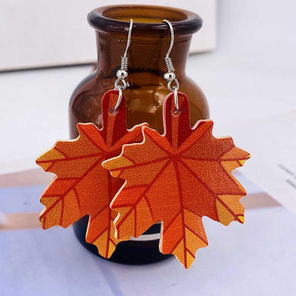 Thanksgiveing Day Pumpkin Turkey Earring 2 Sets