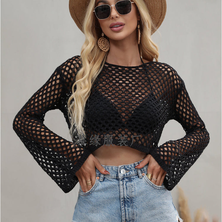 Sexy Knitting Hollow Out Knitting Sweaters