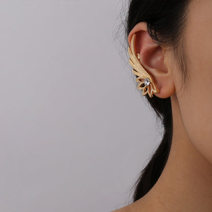 Fashion Diamond Inlay Wings Shape Women Earrings