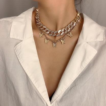 Hip Hop Punk Style Butterfly Design Necklaces for Women