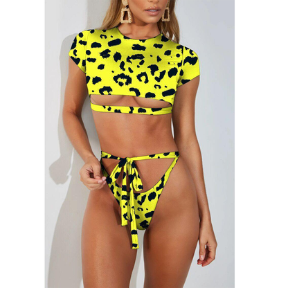 Sexy Short Sleeves Summer Beach Bikini-STYLEGOING