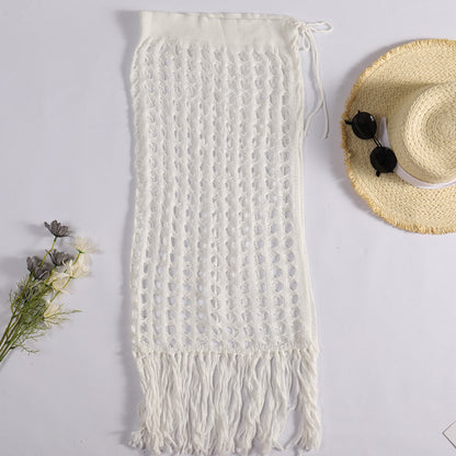 Summer See Through Knitting Women Beach Skirts