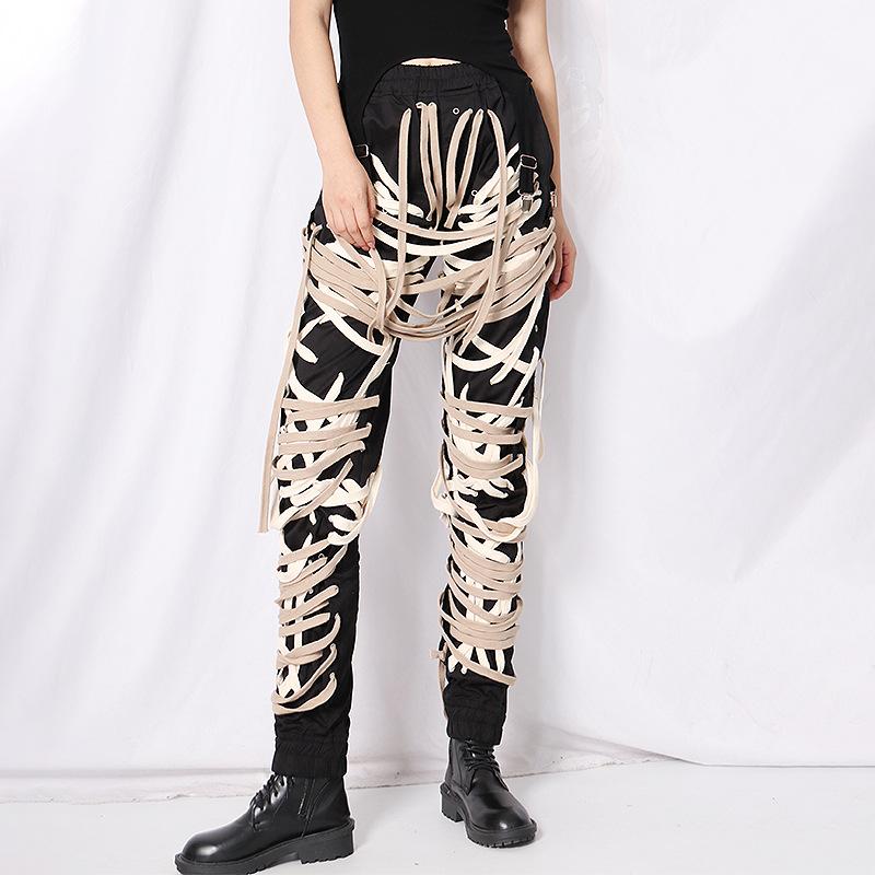 Personality Black Pockets Legging Pants-STYLEGOING