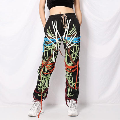 Personality Black Pockets Legging Pants-STYLEGOING
