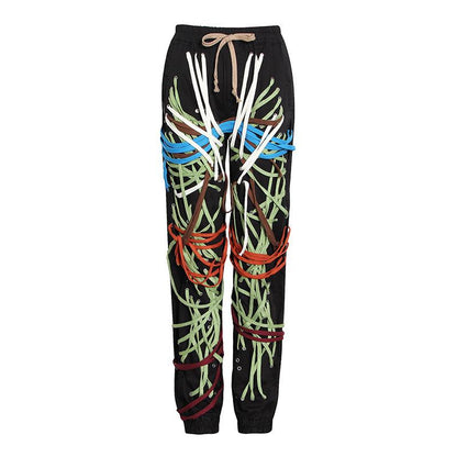 Personality Black Pockets Legging Pants-STYLEGOING