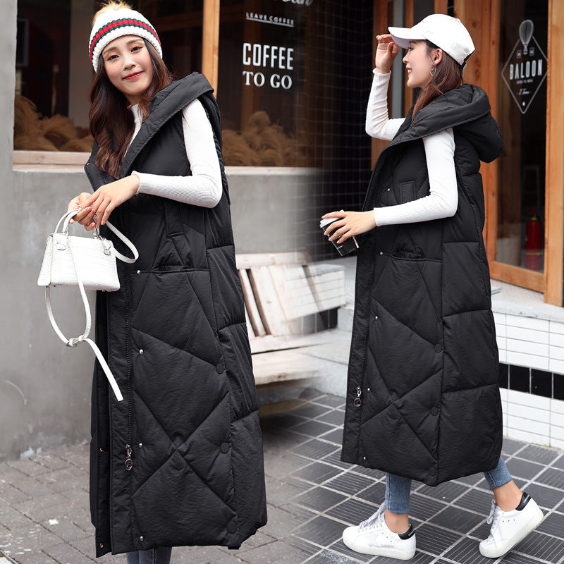Casual Women Thicken Overknee Long Vest for Winter