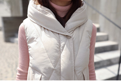 Casual Women Thicken Overknee Long Vest for Winter