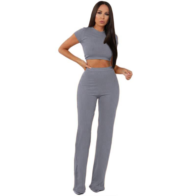 Leisure Elastic Two Pieces Women Outfits-STYLEGOING