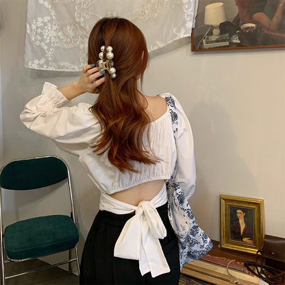 Summer Square Neckline Sexy Shirts Tops