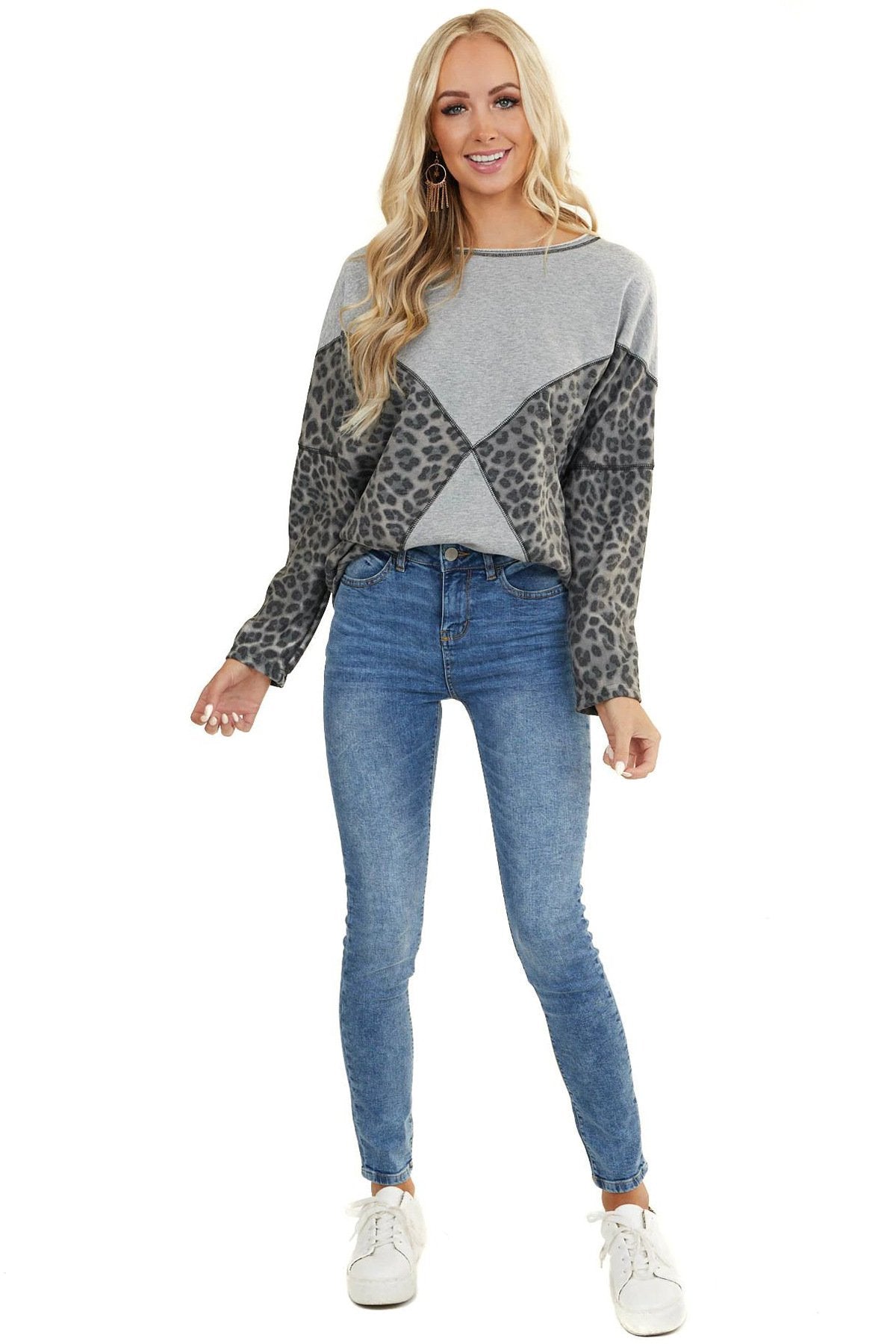 Women Lepoard Print Fall Sweater Hoodies
