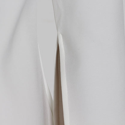 White One Shoulder Long Sleeves T Shirts for Women