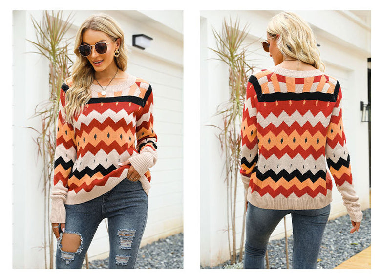 Vintage Women Knitting Pullover Sweaters