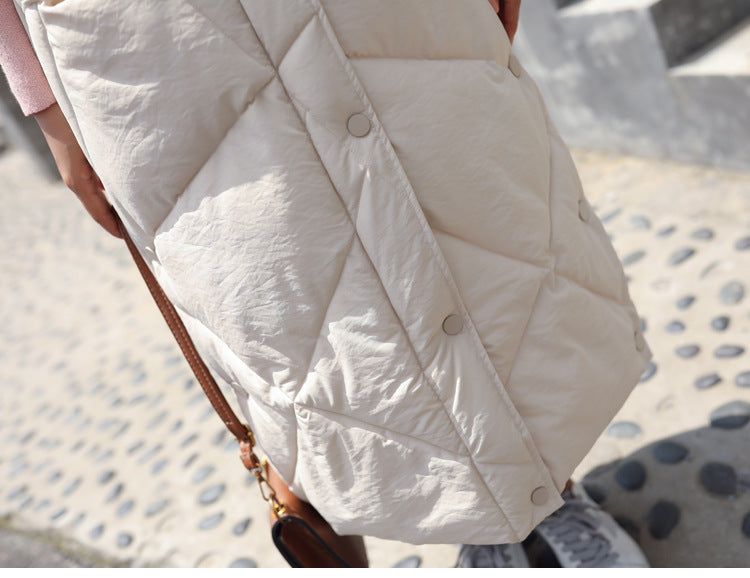 Casual Women Thicken Overknee Long Vest for Winter
