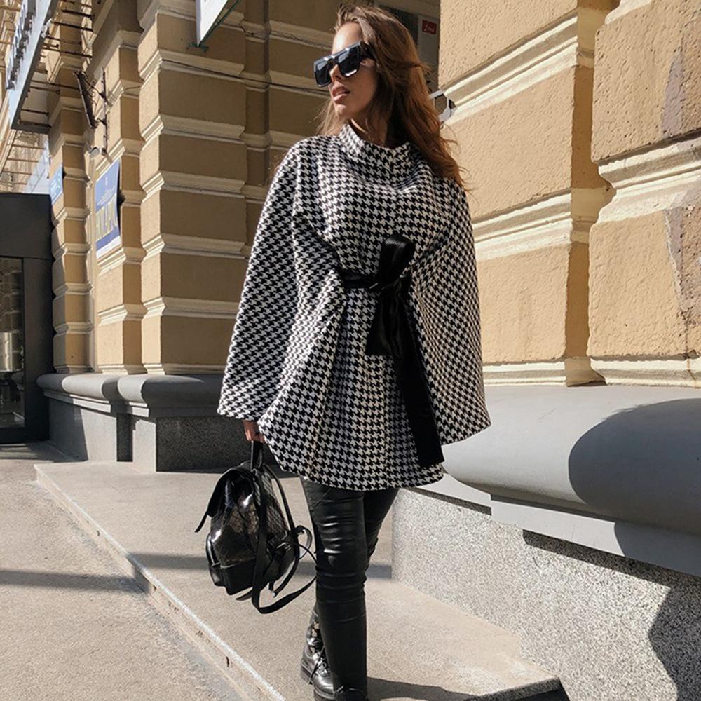 Women Winter Woolen Cape Tops-STYLEGOING