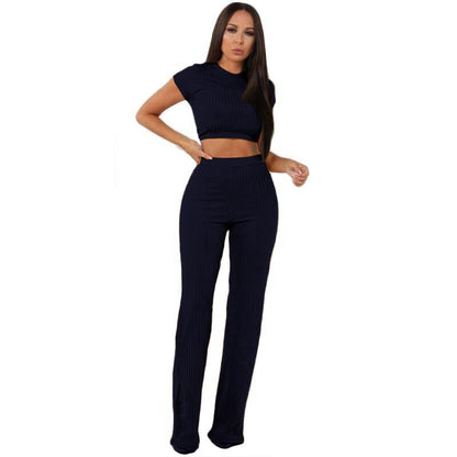 Leisure Elastic Two Pieces Women Outfits-STYLEGOING