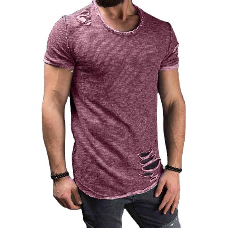 Men Round Neck Summer T Shirts-STYLEGOING