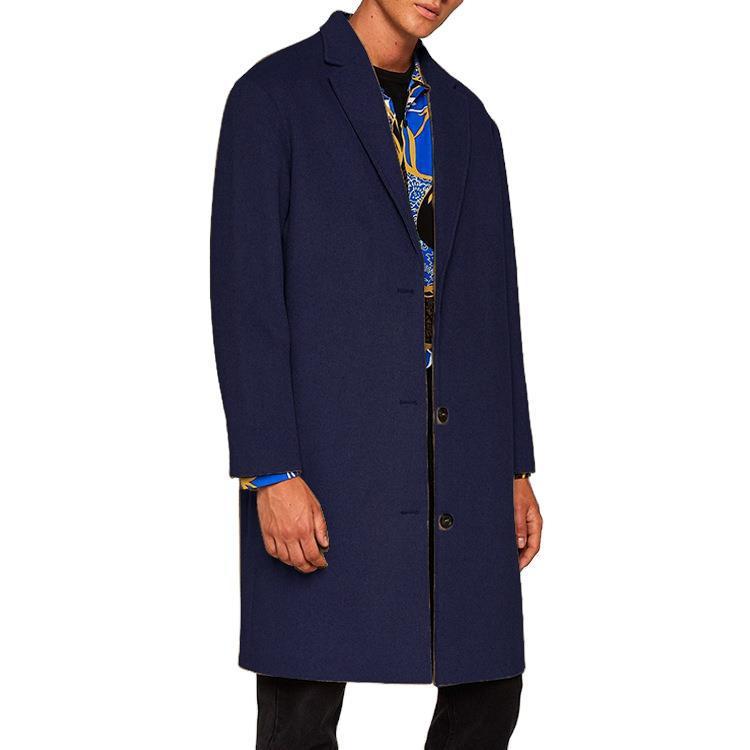 Men's Long Woolen Winter Overcoat M1002-STYLEGOING