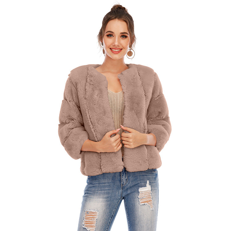 Winter Artificial Fur Short Coats for Women