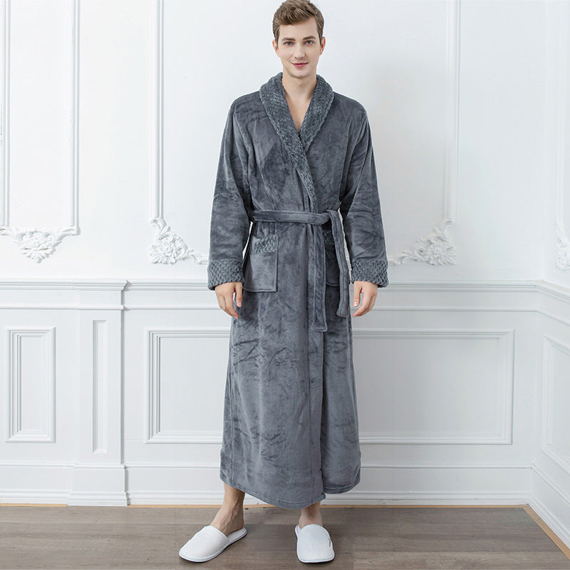 Winter Long Coral Fleece Sleepwear for Couple