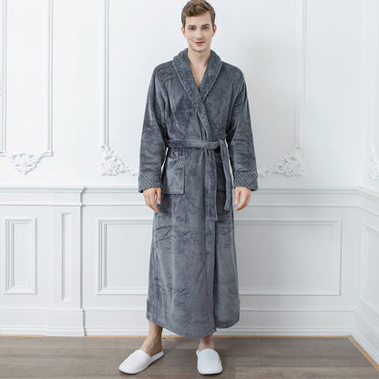 Winter Long Coral Fleece Sleepwear for Couple