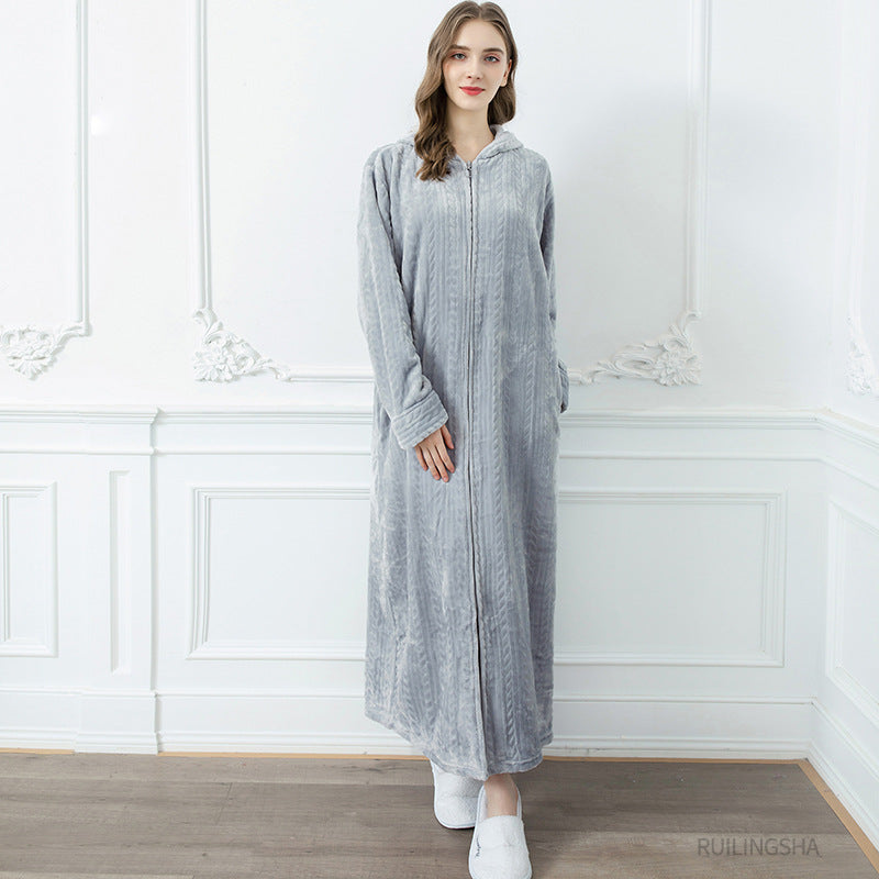 Winter Long Coral Fleece Sleepwear for Couple