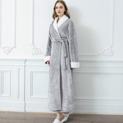 Winter Long Coral Fleece Sleepwear for Couple