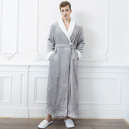 Winter Long Coral Fleece Sleepwear for Couple