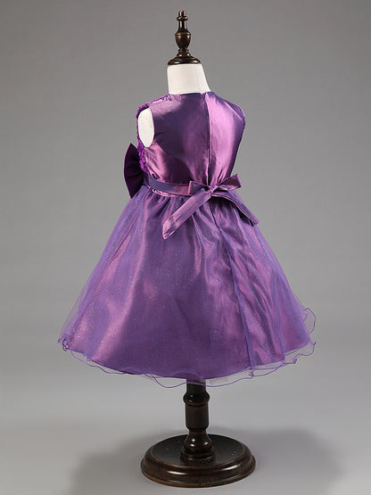 3D Rose Flower Princess Girls Dresses