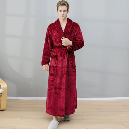 Winter Long Coral Fleece Sleepwear for Couple