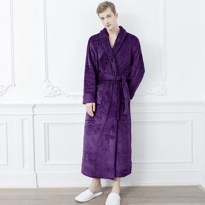 Winter Long Coral Fleece Sleepwear for Couple
