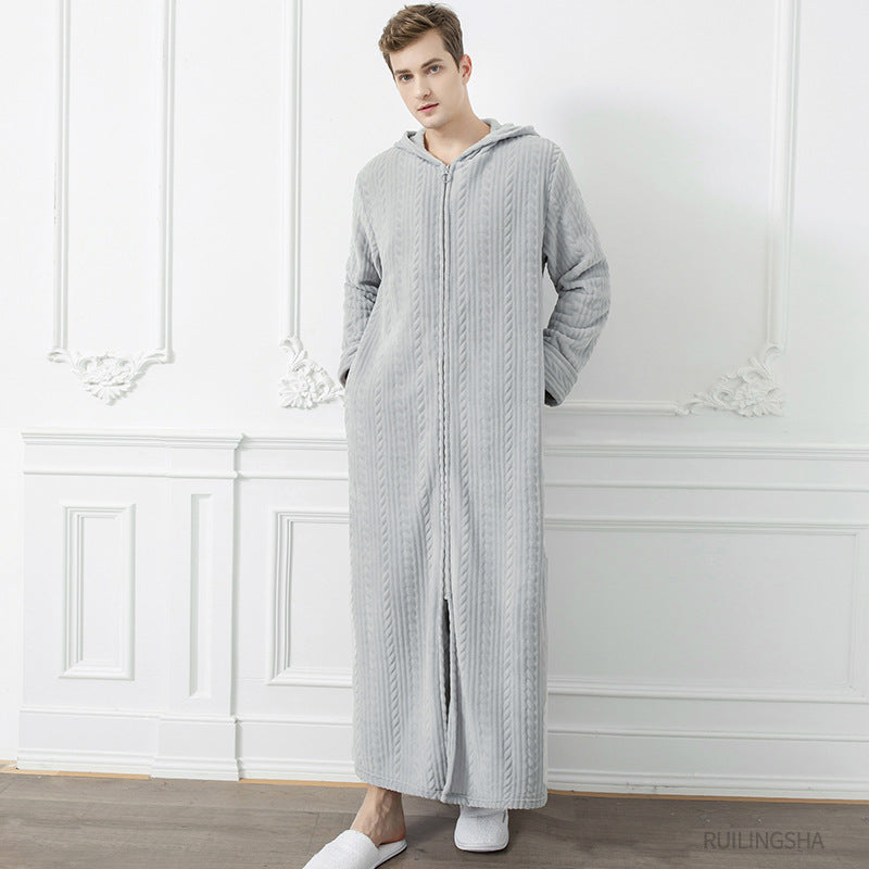 Winter Long Coral Fleece Sleepwear for Couple