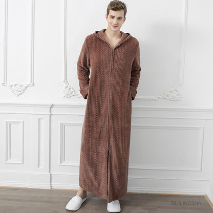 Winter Long Coral Fleece Sleepwear for Couple