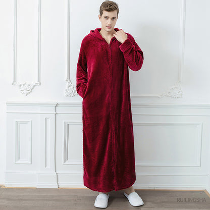 Winter Long Coral Fleece Sleepwear for Couple