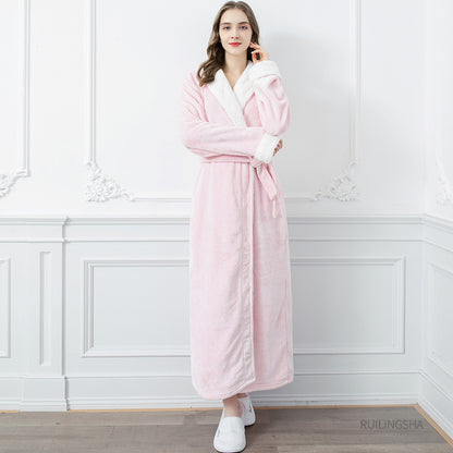 Winter Long Coral Fleece Sleepwear for Couple