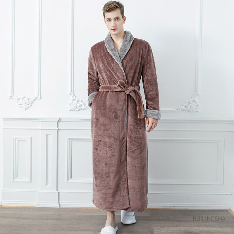 Winter Long Coral Fleece Sleepwear for Couple