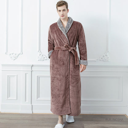 Winter Long Coral Fleece Sleepwear for Couple