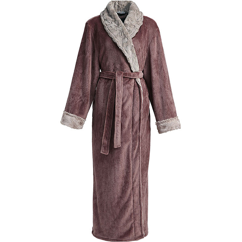 Winter Long Coral Fleece Sleepwear for Couple
