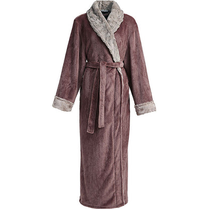 Winter Long Coral Fleece Sleepwear for Couple