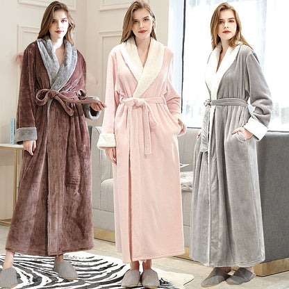 Winter Long Coral Fleece Sleepwear for Couple