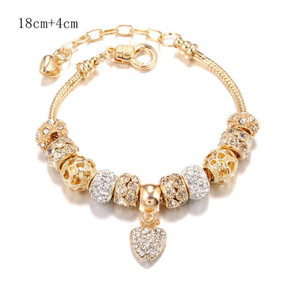 DIY Golden Color Sweetheart Bracelets for Women