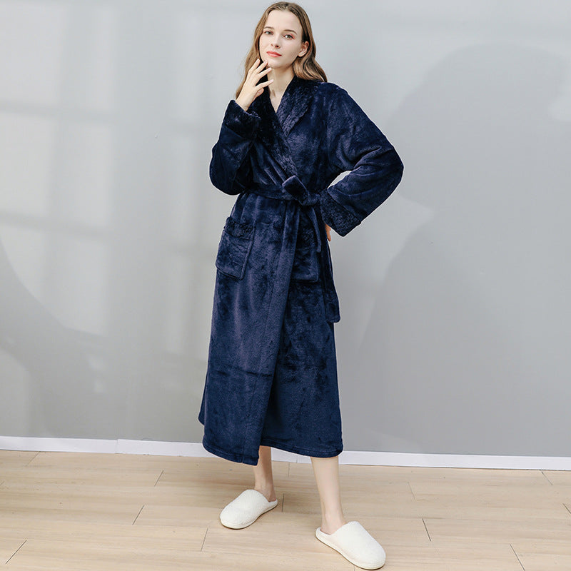 Winter Long Coral Fleece Sleepwear for Couple