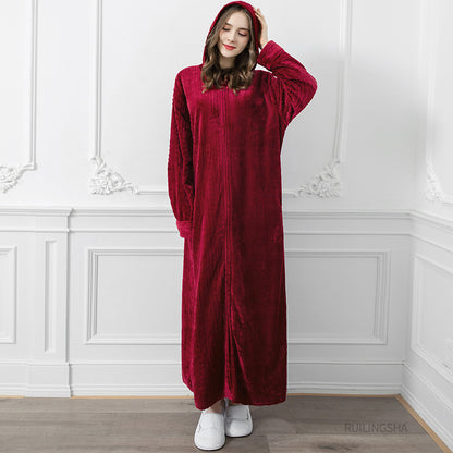 Winter Long Coral Fleece Sleepwear for Couple
