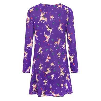 Winter Christmas Style Long Sleeves Dresses-STYLEGOING